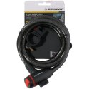 Dunlop - Zapięcie do roweru spiralne na klucz 180 cm (Czarny) Dunlop