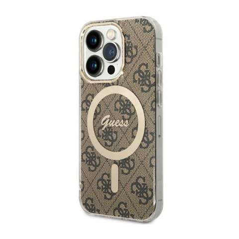 Guess 4G MagSafe - Etui iPhone 14 Pro Max (Brązowy) Guess Guess 4G MagSafe - Etui iPhone 14 Pro Max (Brązowy) Guess