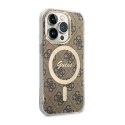 Guess 4G MagSafe - Etui iPhone 14 Pro Max (Brązowy) Guess