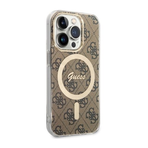 Guess 4G MagSafe - Etui iPhone 14 Pro Max (Brązowy) Guess Guess 4G MagSafe - Etui iPhone 14 Pro Max (Brązowy) Guess