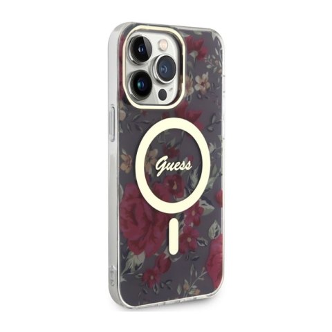 Guess Flower MagSafe - Etui iPhone 14 Pro Max (Zielony) Guess Guess Flower MagSafe - Etui iPhone 14 Pro Max (Zielony) Guess