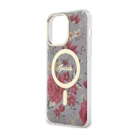 Guess Flower MagSafe - Etui iPhone 14 Pro Max (Zielony) Guess Guess Flower MagSafe - Etui iPhone 14 Pro Max (Zielony) Guess
