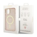 Guess Glitter Gold MagSafe - Etui iPhone 14 Plus (Różowy) Guess