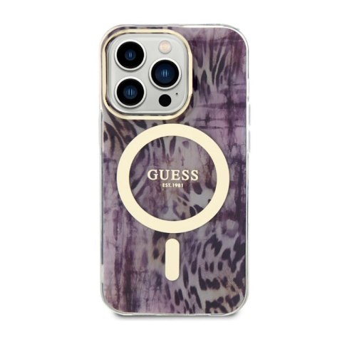 Guess Leopard MagSafe - Etui iPhone 14 Pro Max (Różowy) Guess Guess Leopard MagSafe - Etui iPhone 14 Pro Max (Różowy) Guess