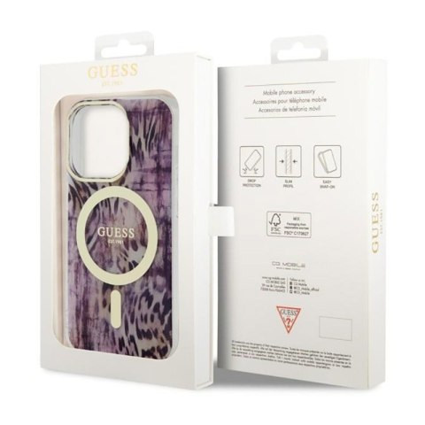 Guess Leopard MagSafe - Etui iPhone 14 Pro Max (Różowy) Guess Guess Leopard MagSafe - Etui iPhone 14 Pro Max (Różowy) Guess