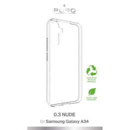 PURO 0.3 Nude - Etui ekologiczne Samsung Galaxy A34 5G (przezroczysty) Puro