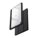 Crong PrimeFolio - Etui iPad 10.2" (2021-2019) z podstawką i schowkiem na Apple Pencil (czarny/przezroczysty) Crong