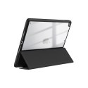 Crong PrimeFolio - Etui iPad 10.2" (2021-2019) z podstawką i schowkiem na Apple Pencil (czarny/przezroczysty) Crong