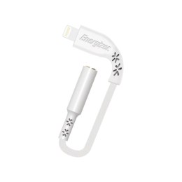 Energizer HardCase - Adapter audio Lightning do jack 3,5 mm certyfikat MFi 11 cm EU (Biały) dożywotnia gwarancja Energizer