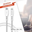 Energizer HardCase - Kabel połączeniowy USB-C do Lightning certyfikat MFi 1.2m (Biały) dożywotnia gwarancja Energizer