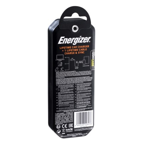Energizer HardCase - Ładowarka samochodowa 2x USB-A 17W 3.4A + Kabel Lightning certyfikat MFi (Czarny) Energizer Energizer HardCase - Ładowarka samochodowa 2x USB-A 17W 3.4A + Kabel Lightning certyfikat MFi (Czarny) Energizer