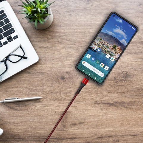 Energizer Ultimate - Kabel połączeniowy USB-A do USB-C 2m (Czerwony) Energizer Energizer Ultimate - Kabel połączeniowy USB-A do USB-C 2m (Czerwony) Energizer