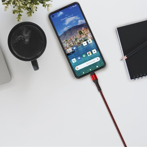 Energizer Ultimate - Kabel połączeniowy USB-A do USB-C 2m (Czerwony) Energizer Energizer Ultimate - Kabel połączeniowy USB-A do USB-C 2m (Czerwony) Energizer