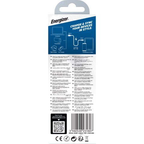 Energizer Ultimate - Kabel połączeniowy USB-A do USB-C 2m (Czerwony) Energizer Energizer Ultimate - Kabel połączeniowy USB-A do USB-C 2m (Czerwony) Energizer