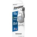 Energizer Ultimate - Ładowarka sieciowa podróżna Multiplug EU / UK / US GaN USB-C 20W PD (Srebrny) Energizer