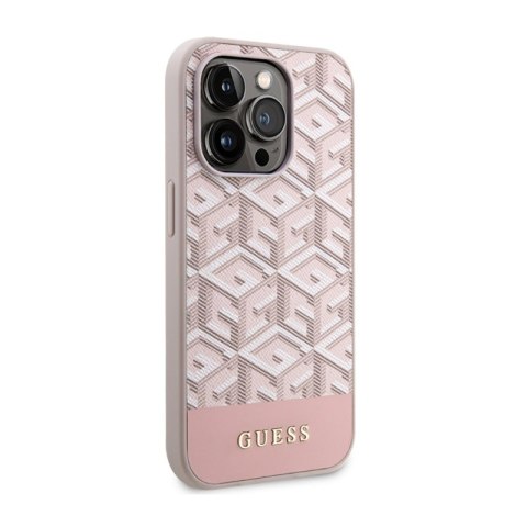 Guess GCube Stripes MagSafe - Etui iPhone 14 Pro Max (Różowy) Guess Guess GCube Stripes MagSafe - Etui iPhone 14 Pro Max (Różowy) Guess