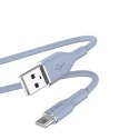 PURO ICON Soft Cable - Kabel USB-A do USB-C 1.5 m (Powder Blue) Puro