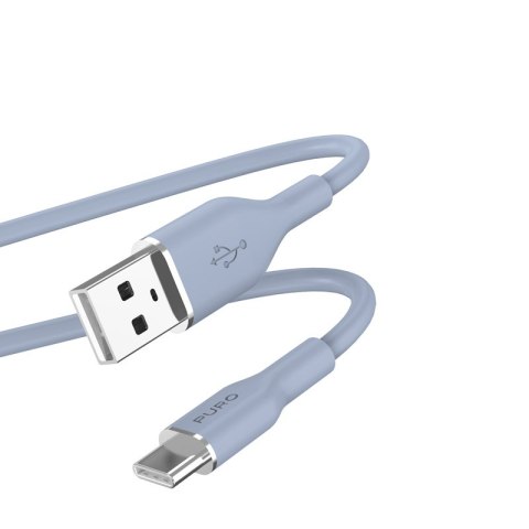 PURO ICON Soft Cable - Kabel USB-A do USB-C 1.5 m (Powder Blue) Puro PURO ICON Soft Cable - Kabel USB-A do USB-C 1.5 m (Powder Blue) Puro