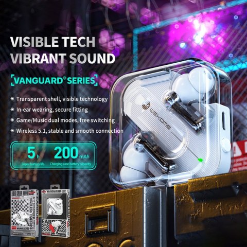 WEKOME V51 Vanguard Series - Bezprzewodowe słuchawki Bluetooth V5.1 TWS z etui ładującym (Czarny) Wekome WEKOME V51 Vanguard Series - Bezprzewodowe słuchawki Bluetooth V5.1 TWS z etui ładującym (Czarny) Wekome