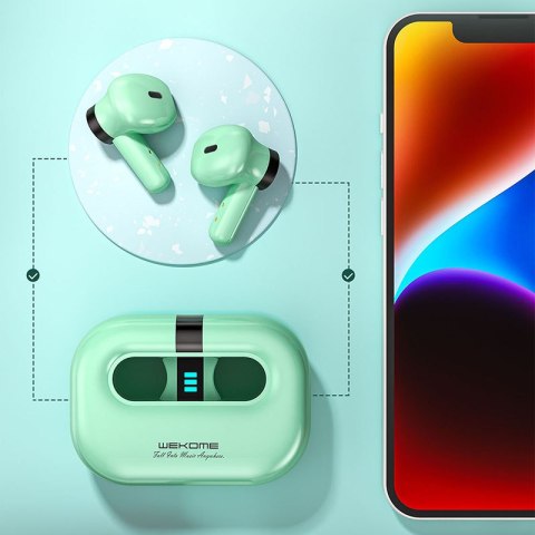 WEKOME VA06 Vanguard Series - Bezprzewodowe słuchawki Bluetooth V5.2 TWS z etui ładującym (Zielony) Wekome WEKOME VA06 Vanguard Series - Bezprzewodowe słuchawki Bluetooth V5.2 TWS z etui ładującym (Zielony) Wekome