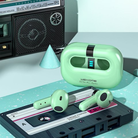 WEKOME VA06 Vanguard Series - Bezprzewodowe słuchawki Bluetooth V5.2 TWS z etui ładującym (Zielony) Wekome WEKOME VA06 Vanguard Series - Bezprzewodowe słuchawki Bluetooth V5.2 TWS z etui ładującym (Zielony) Wekome