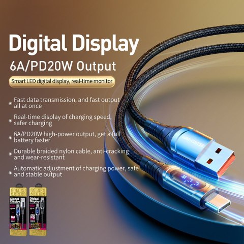WEKOME WDC-166 Sakin Series - Kabel połączeniowy USB-A do Lightning 6A Fast Charging 1 m (Tarnish) Wekome WEKOME WDC-166 Sakin Series - Kabel połączeniowy USB-A do Lightning 6A Fast Charging 1 m (Tarnish) Wekome
