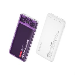 WEKOME WP-353 Vanguard Series - Power bank 10000 mAh PD 20W + QC 22.5W (Fioletowy / Przezroczysty) Wekome