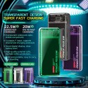 WEKOME WP-353 Vanguard Series - Power bank 10000 mAh PD 20W + QC 22.5W (Fioletowy / Przezroczysty) Wekome