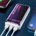 WEKOME WP-353 Vanguard Series - Power bank 10000 mAh PD 20W + QC 22.5W (Fioletowy / Przezroczysty) Wekome