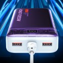 WEKOME WP-353 Vanguard Series - Power bank 10000 mAh PD 20W + QC 22.5W (Fioletowy / Przezroczysty) Wekome