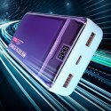 WEKOME WP-353 Vanguard Series - Power bank 10000 mAh PD 20W + QC 22.5W (Fioletowy / Przezroczysty) Wekome