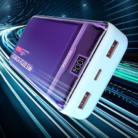 WEKOME WP-353 Vanguard Series - Power bank 10000 mAh PD 20W + QC 22.5W (Fioletowy / Przezroczysty) Wekome WEKOME WP-353 Vanguard Series - Power bank 10000 mAh PD 20W + QC 22.5W (Fioletowy / Przezroczysty) Wekome