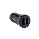 WEKOME WP-C40 Vanguard Series - Ładowarka samochodowa 2 x USB-A Fast Charging 15W (Czarny / Przezroczysty) Wekome