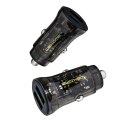 WEKOME WP-C40 Vanguard Series - Ładowarka samochodowa 2 x USB-A Fast Charging 15W (Czarny / Przezroczysty) Wekome