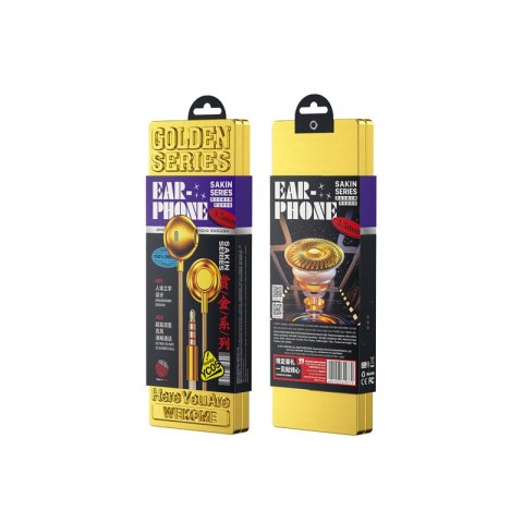 WEKOME YC05 Sakin Series - Słuchawki przewodowe jack 3,5 mm (Złoty) Wekome WEKOME YC05 Sakin Series - Słuchawki przewodowe jack 3,5 mm (Złoty) Wekome