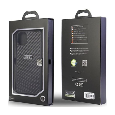 Audi Carbon Fiber - Etui iPhone 11 (Czarny) Audi Audi Carbon Fiber - Etui iPhone 11 (Czarny) Audi