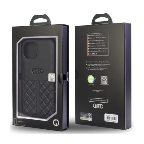 Audi Genuine Leather - Etui iPhone 12 / iPhone 12 Pro (Czarny) Audi Audi Genuine Leather - Etui iPhone 12 / iPhone 12 Pro (Czarny) Audi