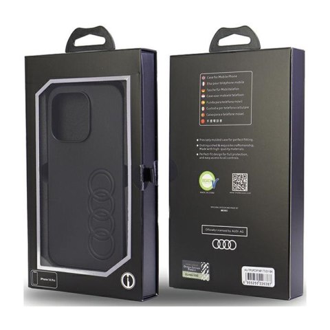 Audi Synthetic Leather - Etui iPhone 14 Pro (Czarny) Audi Audi Synthetic Leather - Etui iPhone 14 Pro (Czarny) Audi