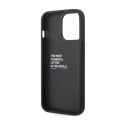 BMW Leather Carbon Blue Line - Etui iPhone 13 Pro (Czarny) BMW