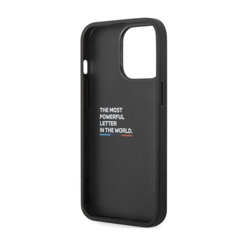 BMW Leather Carbon Blue Line - Etui iPhone 13 Pro (Czarny) BMW BMW Leather Carbon Blue Line - Etui iPhone 13 Pro (Czarny) BMW