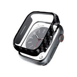 Crong Hybrid Watch Case - Etui ze szkłem Apple Watch 44mm (Carbon) Crong