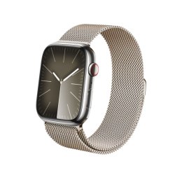 Crong Milano Steel - Pasek ze stali nierdzewnej do Apple Watch 38/40/41/42 mm (szampański) Crong