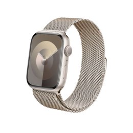Crong Milano Steel - Pasek ze stali nierdzewnej do Apple Watch 38/40/41/42 mm (szampański) Crong