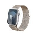 Crong Milano Steel - Pasek ze stali nierdzewnej do Apple Watch 38/40/41/42 mm (szampański) Crong