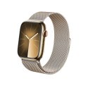 Crong Milano Steel - Pasek ze stali nierdzewnej do Apple Watch 38/40/41/42 mm (szampański) Crong