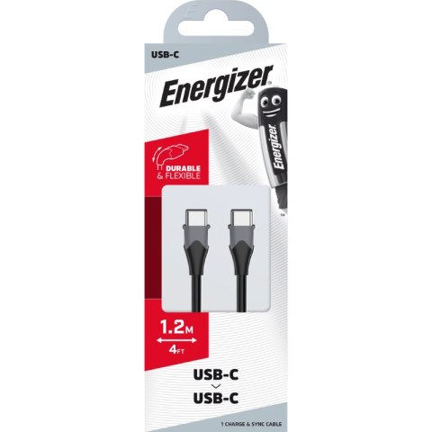 Energizer Classic - Kabel połączeniowy USB-C do USB-C 1.2m (Czarny) Energizer Energizer Classic - Kabel połączeniowy USB-C do USB-C 1.2m (Czarny) Energizer