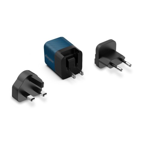 Energizer Ultimate - Ładowarka sieciowa podróżna Multiplug EU / UK / US GaN USB-C 20W PD (Niebieski) Energizer Energizer Ultimate - Ładowarka sieciowa podróżna Multiplug EU / UK / US GaN USB-C 20W PD (Niebieski) Energizer