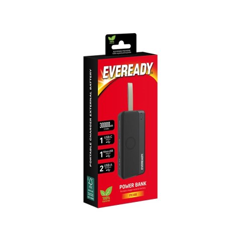 Eveready PX30B - Powerbank 30000 mAh 2x USB-A (Czarny) Eveready Eveready PX30B - Powerbank 30000 mAh 2x USB-A (Czarny) Eveready