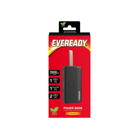 Eveready PX30B - Powerbank 30000 mAh 2x USB-A (Czarny) Eveready Eveready PX30B - Powerbank 30000 mAh 2x USB-A (Czarny) Eveready
