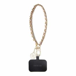Guess Universal Hand Strap Saffiano Chain 4G Charm - Uniwersalny pasek do telefonu (Różowy) Guess